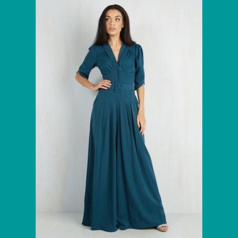 NWT S Miss Candyfloss Gigi Jumpsuit in Teal